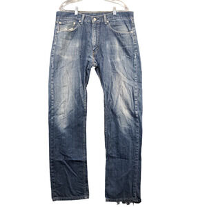 Levi's 505 Men's Regular Fit Straight Jeans Blue Size 36x34 5-Pocket Cotton